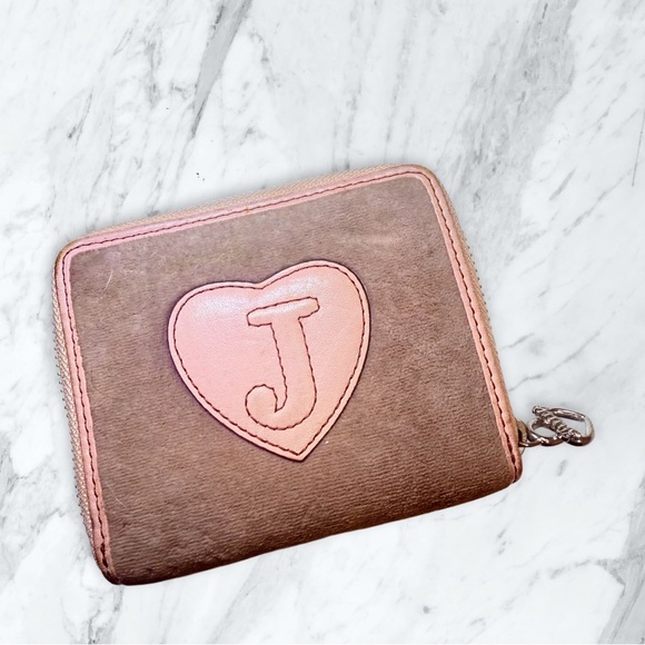 ✨ SUPER RARE Vintage Y2K Juicy Couture Brown/Pink Velour Wallet ✨ - Picture 4 of 5